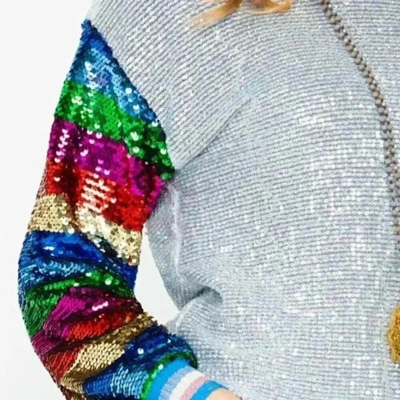 Dance & Marvel Lurex Sequin Sweater Top - Picture 4 of 5